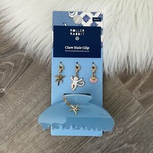 💙🩵Roller Rabbit x Target Light Blue Hair Clip with Gold Charms